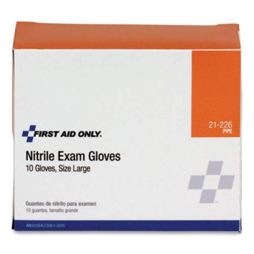 PhysiciansCare Ambidextrous Non-Sterile Single Use Nitrile Medical Gloves， Large， 10/Box (21226) - Mycitystee