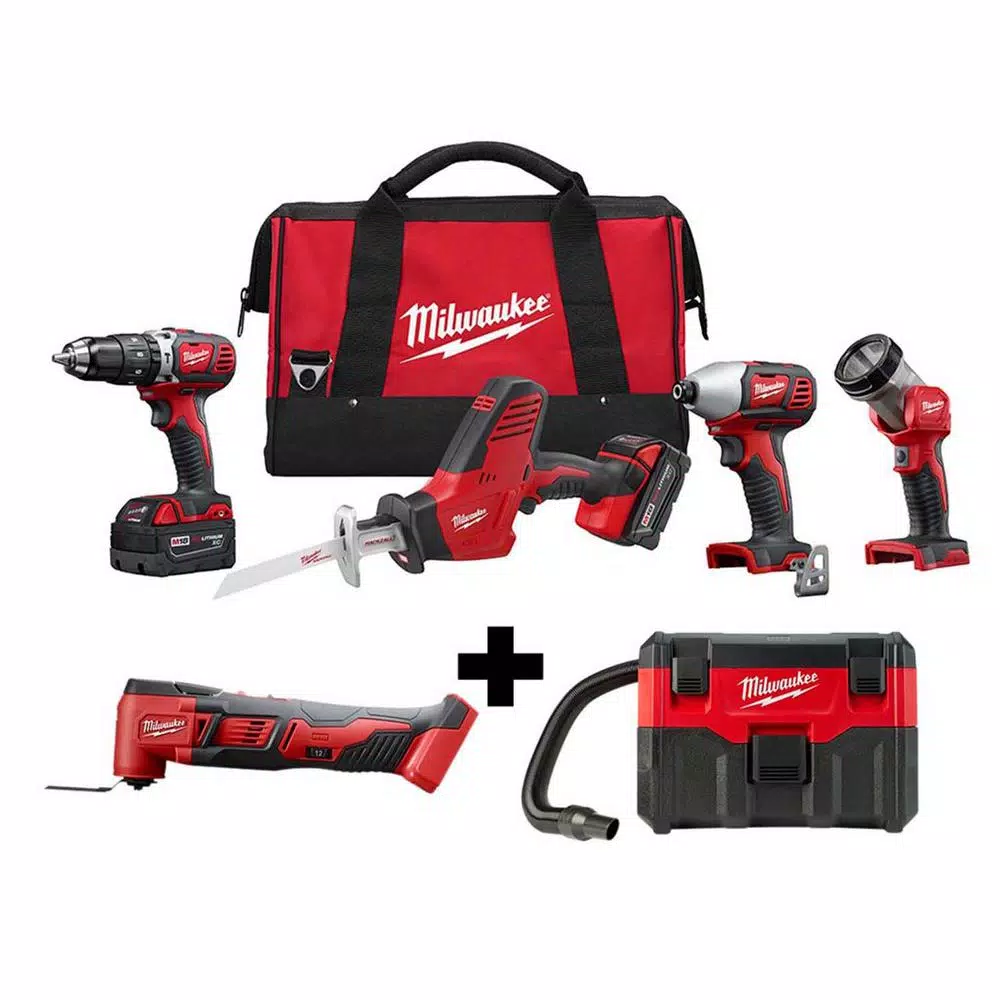 Milwaukee M18 18-Volt Lithium-Ion Cordless Combo Tool Kit (4-Tool) w/ Oscillating Multi-Tool and Wet/Dry Vacuum and#8211; XDC Depot - Mycitystee