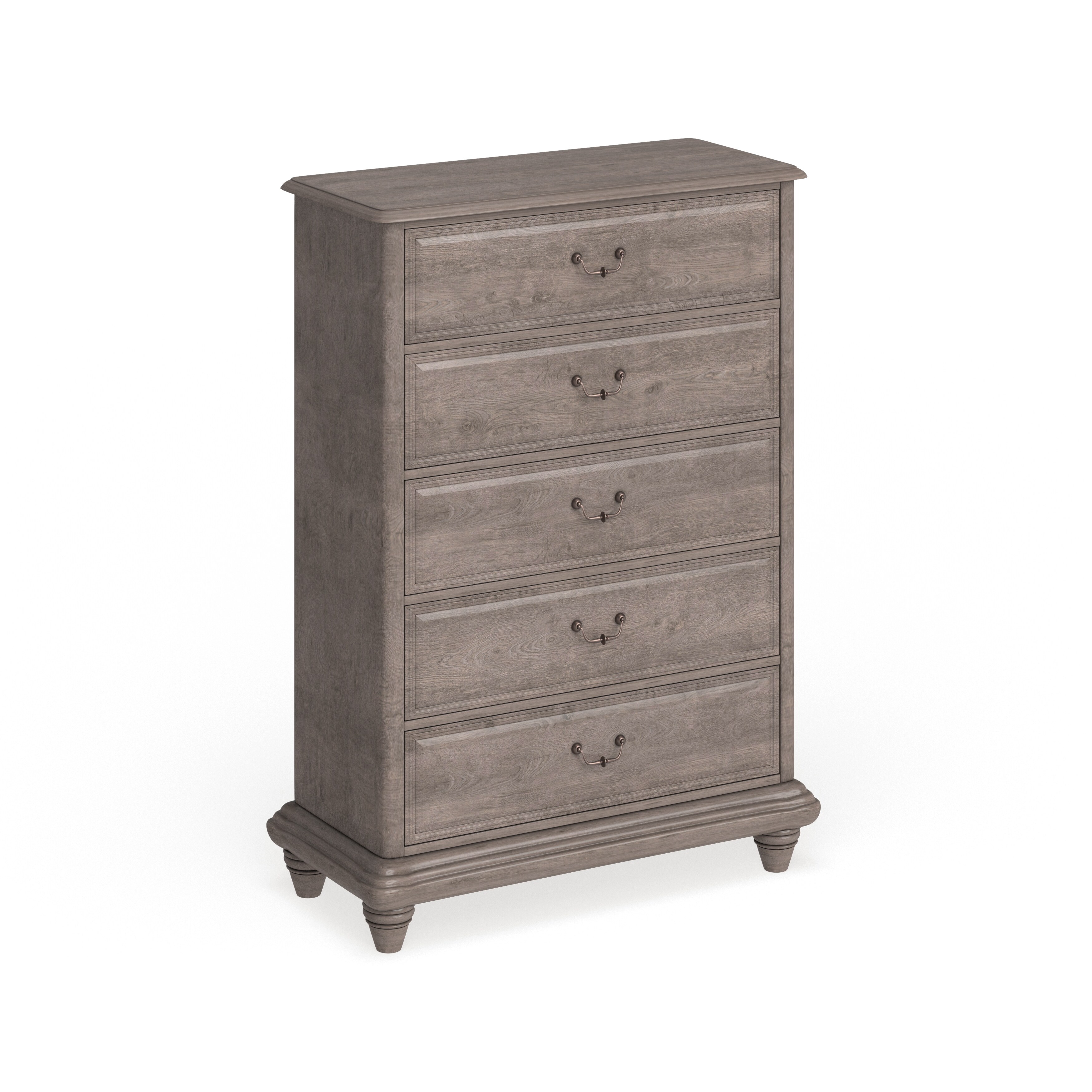 Furniture of America Fusi Rustic Grey Solid Wood 5-drawer Chest - - 20000913 - Mycitystee
