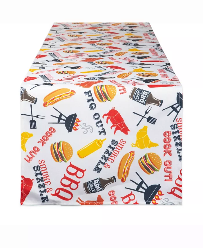 Design Imports BBQ Fun Print Outdoor Table Runner 14