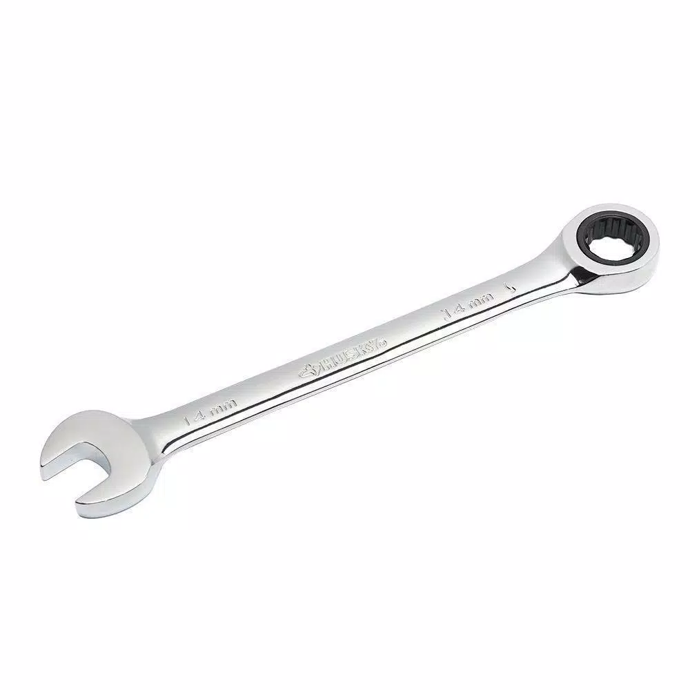 Husky 14 mm 12-Point Metric Ratcheting Combination Wrench and#8211; XDC Depot - Mycitystee