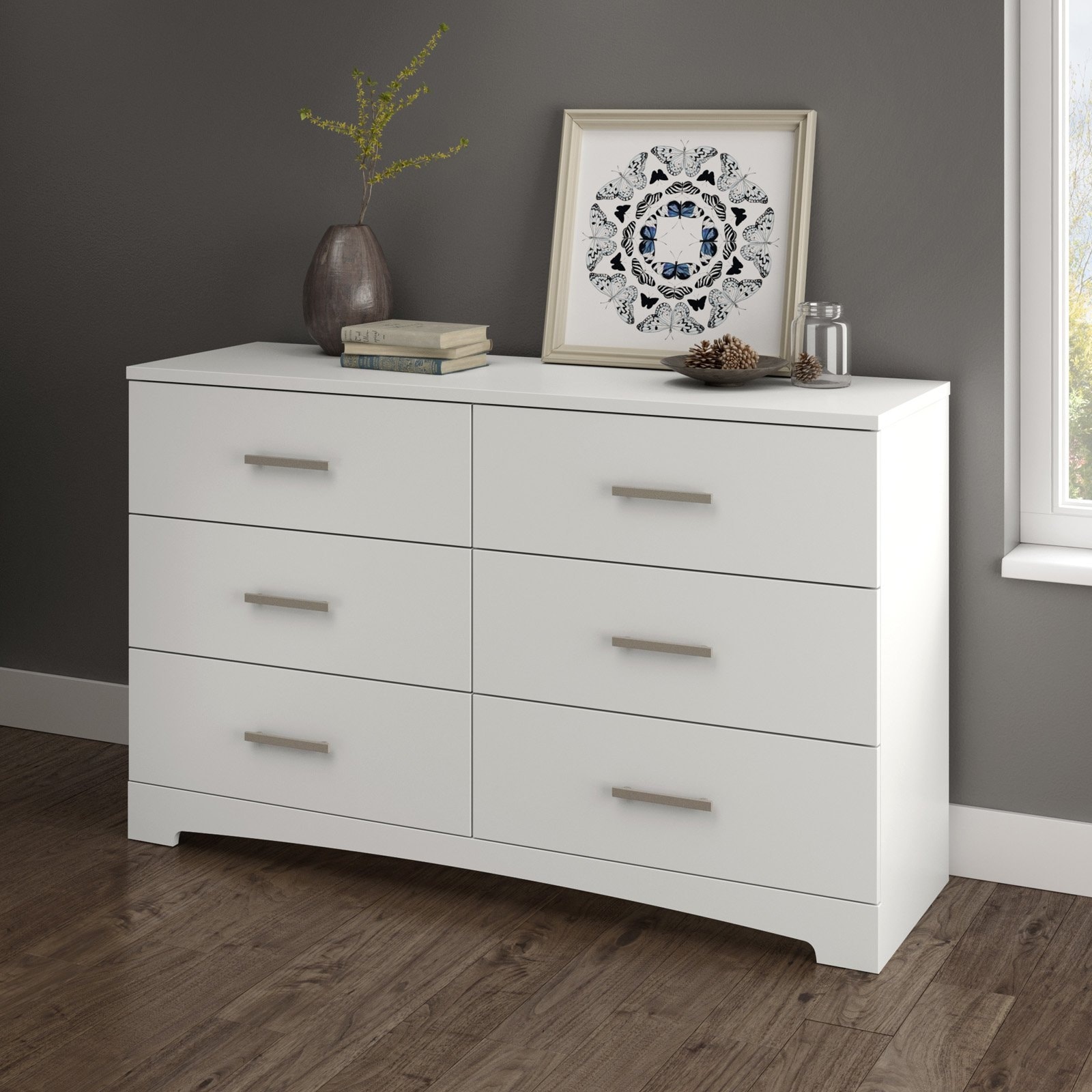 Gramercy 6-Drawer Double Dresser， Pure White - - 36940894 - Mycitystee