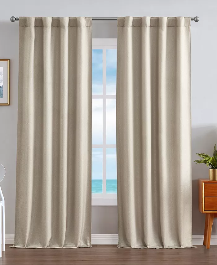 Nautica Virginia Ultimate Blackout Back Tab Window Curtain Panel Set， 38