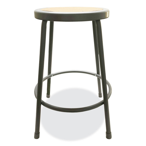 Alera Industrial Metal Shop Stool， Backless， Supports Up to 300 lb， 24