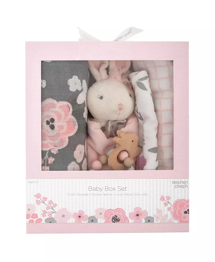 Stephen Joseph Baby Girls Gift Box， 5 Piece Set - Mycitystee