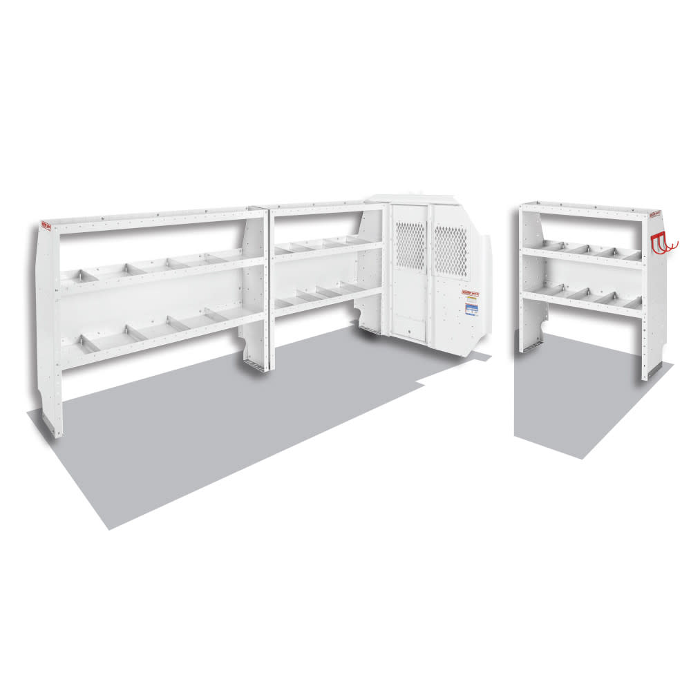 Commercial Shelving Package for Full-Size, 148 Inch Wheel Base Ford Transit Vans - Mycitystee