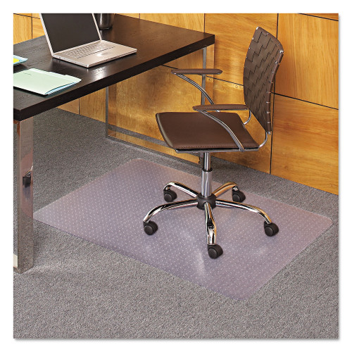 ES Robbins EverLife Light Use Chair Mat for Flat Pile Carpet， Rectangular， 36