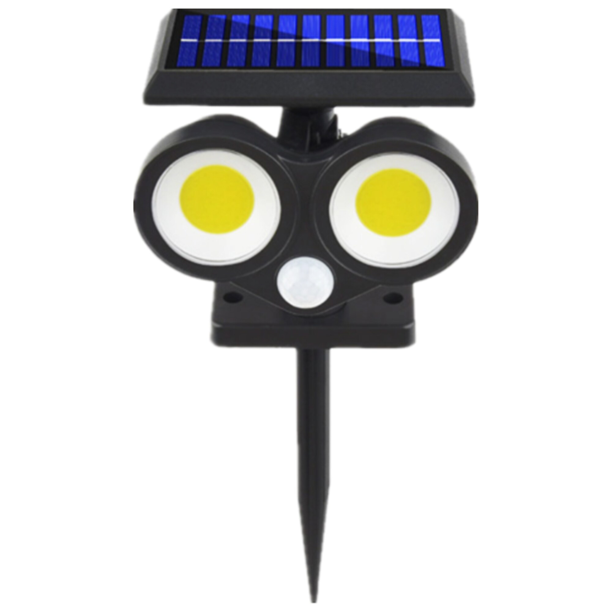 2-in-1 LED Outdoor Solar Light Dual Head Spotlights - Mycitystee