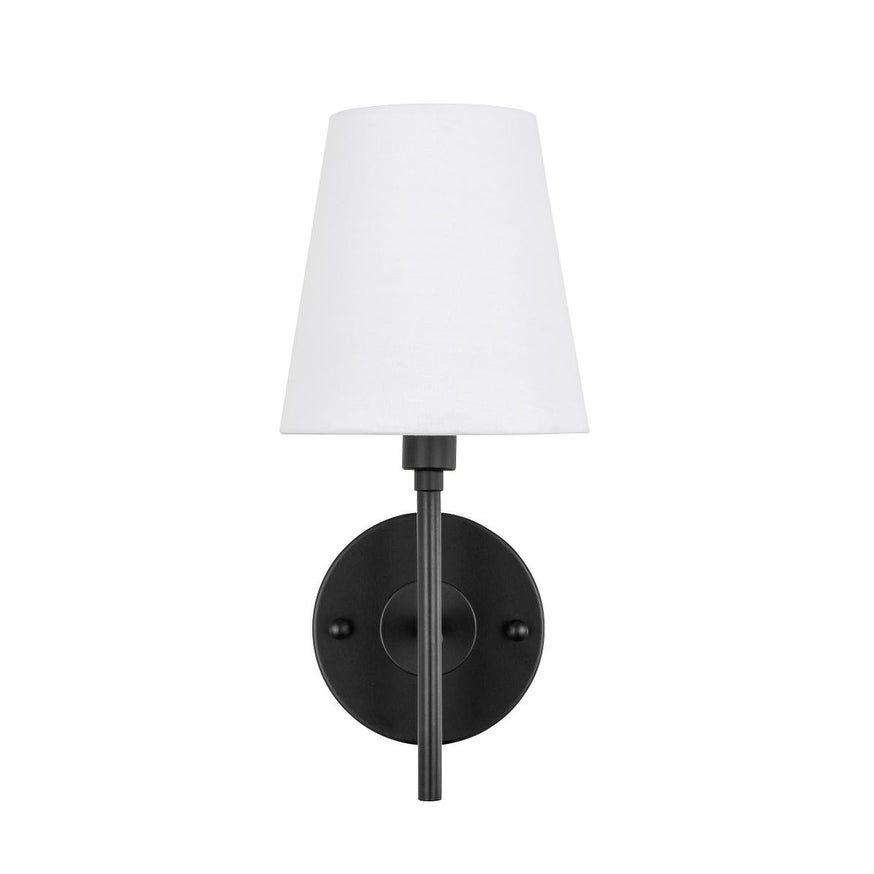 Carlton 1-light White Shade Wall Sconce - Mycitystee