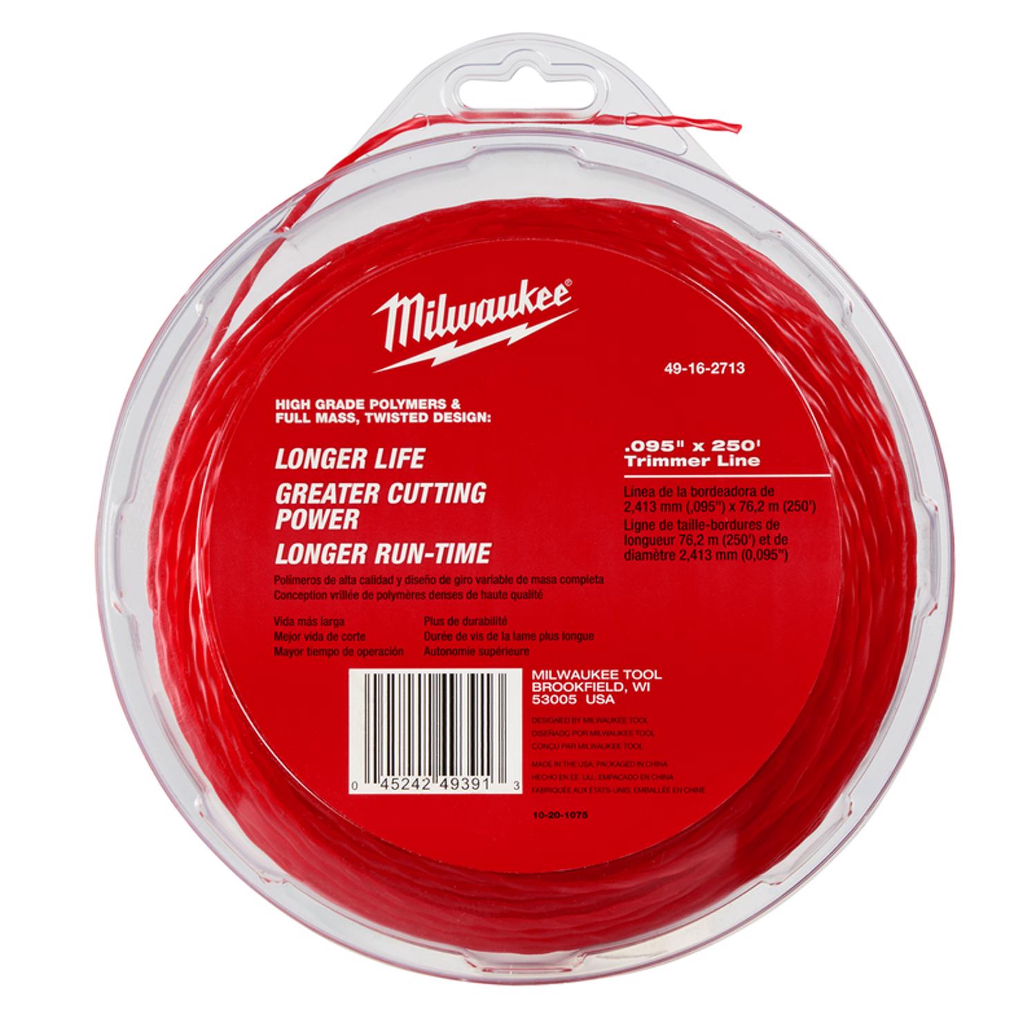 Milwaukee Professional Grade 0.095 in. D X 250 ft. L Trimmer Line - Mycitystee