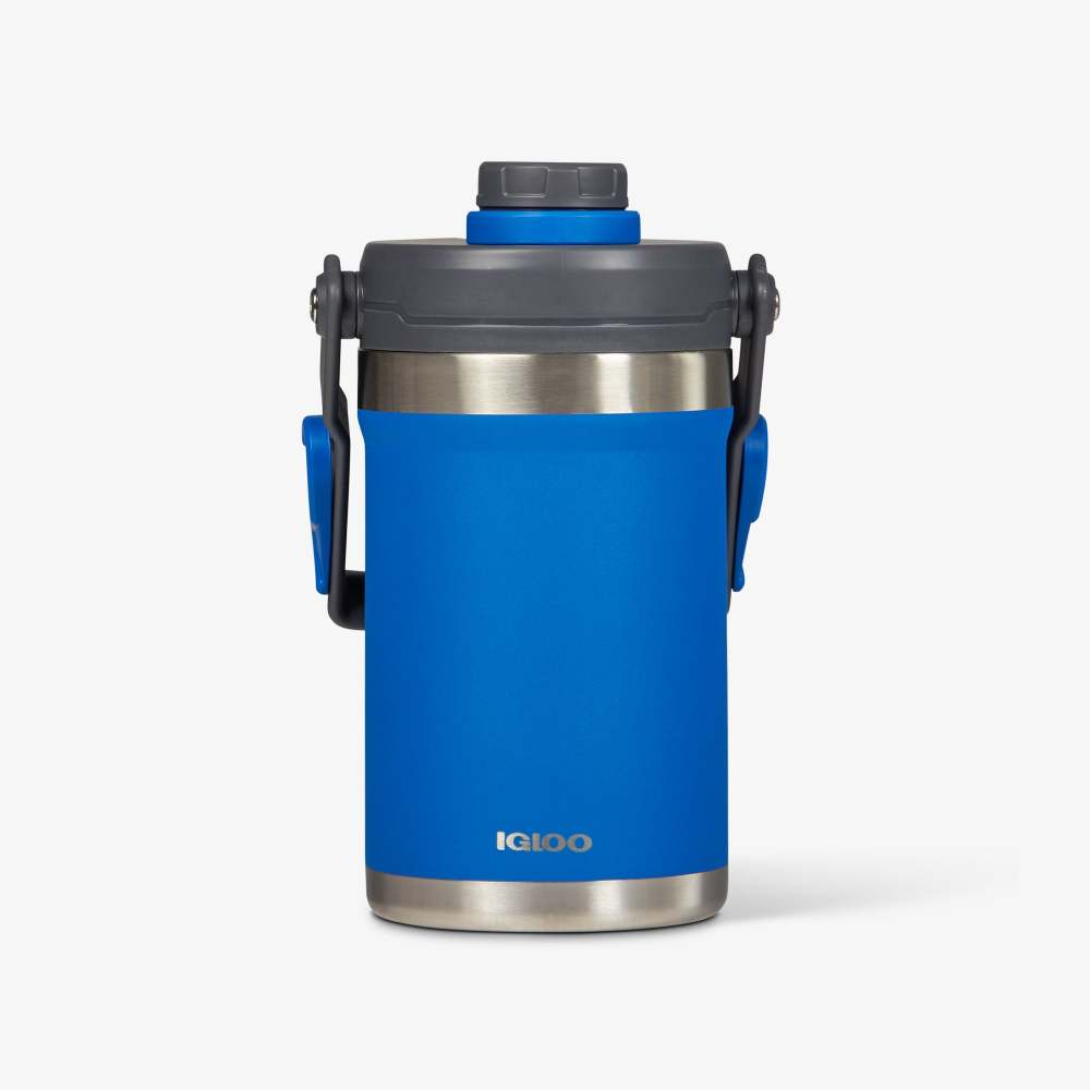 Igloo Sports Water Jug Reusable Stainless Steel Blue 1/2 Gallon - Mycitystee