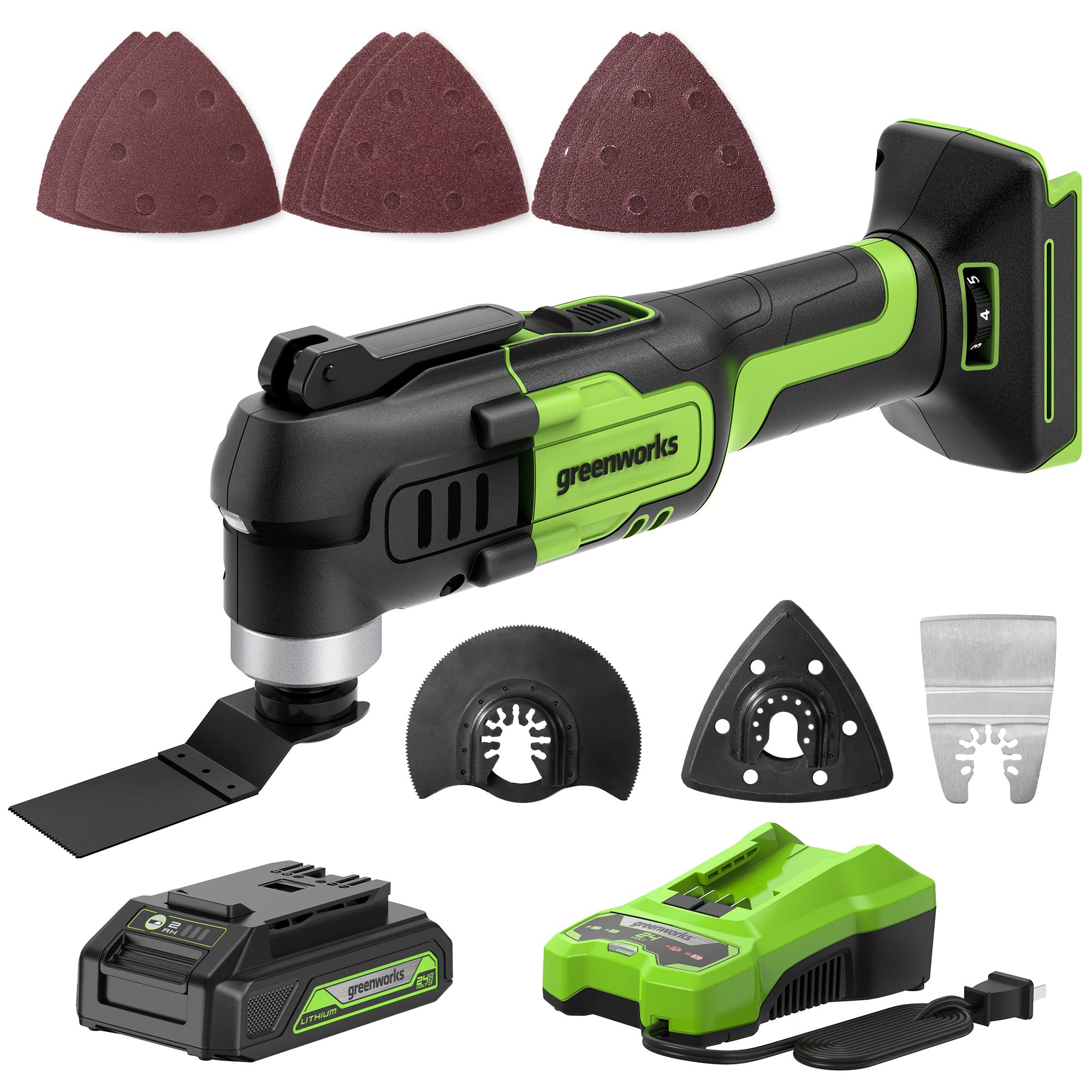 24V Cordless Battery Multi-Tool w/ (1) 2.0Ah USB Battery  Charger - Mycitystee