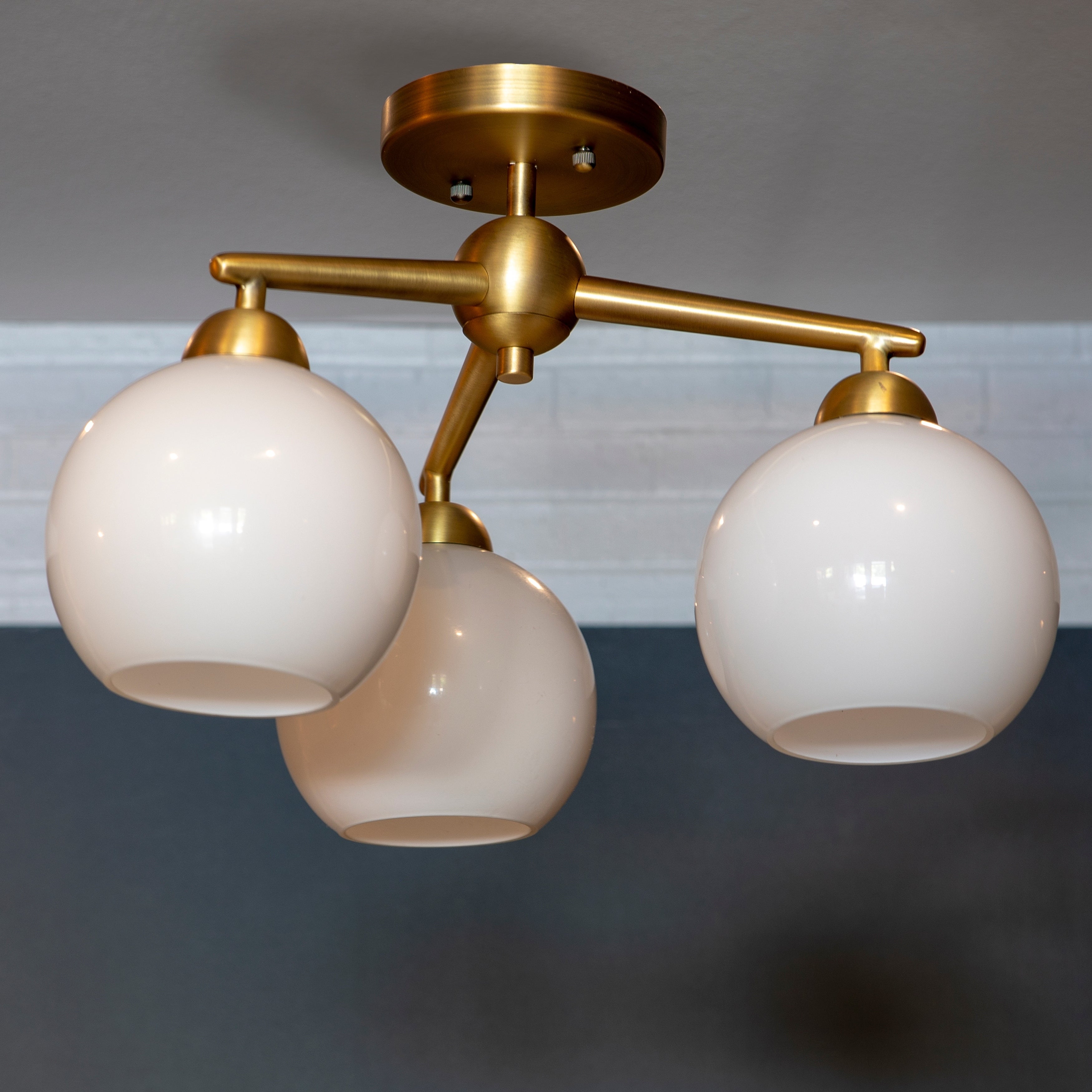 Carson Carrington Torshavn Glass 3-light Semi-flush Lighting Fixture - Mycitystee