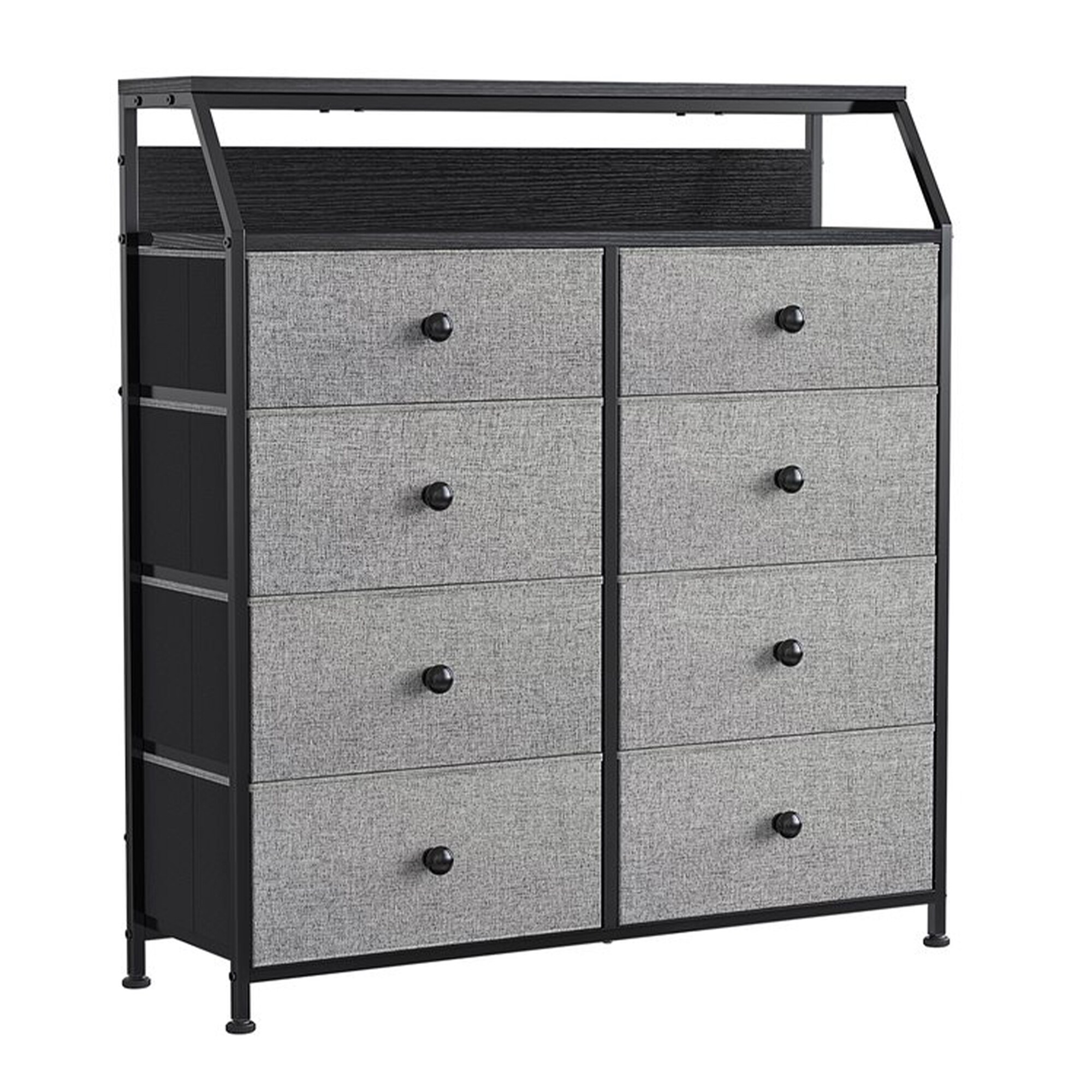 REAHOME 8 Drawer Wood Top Storage Organizer w/ 2 Additional Drawers， Light Grey - - 36821078 - Mycitystee
