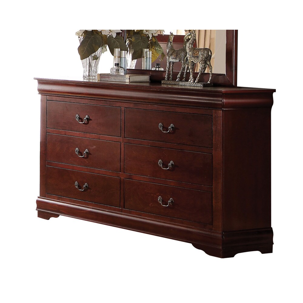 Acme Furniture Louis Philippe Pine， Veneer， and MDF 6-drawer Dresser - - 13212736 - Mycitystee