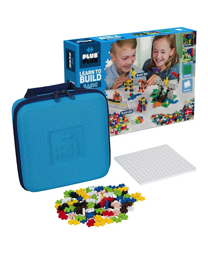 Plus-Plus Travel Case With 500 Pieces 2 Baseplates - Mycitystee