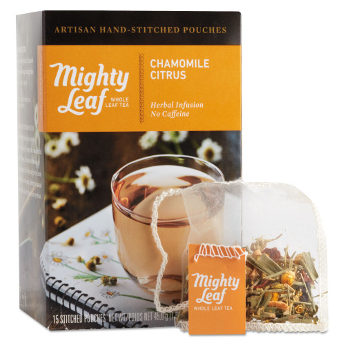 Mighty Leaf Tea Whole Leaf Tea Pouches， Chamomile Citrus， 15/Box (510136) - Mycitystee