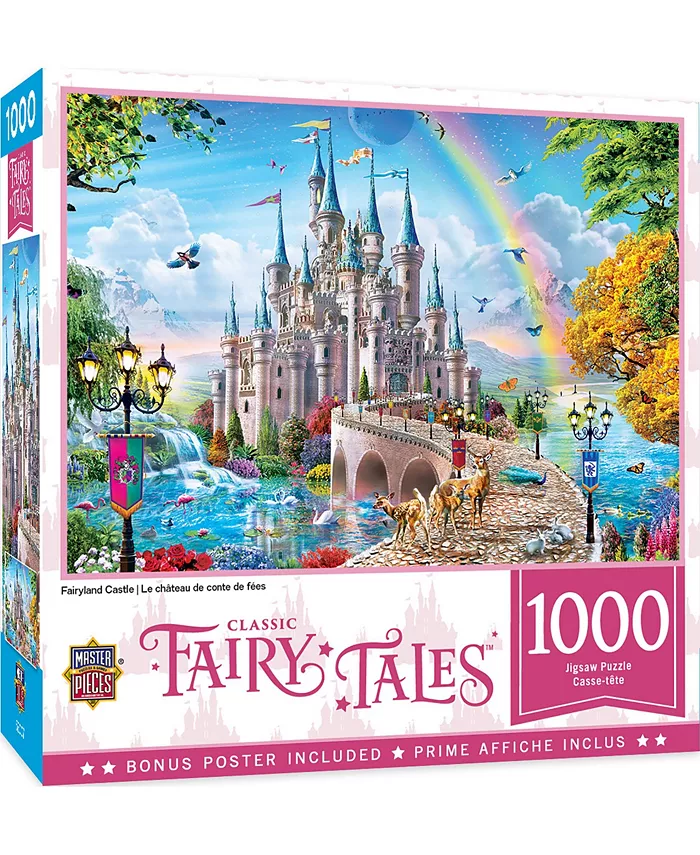 MasterPieces Puzzles Classic Fairytales - Fairyland Castle 1000 Piece Puzzle - Mycitystee