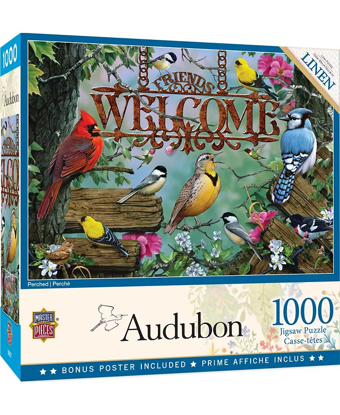 MasterPieces Puzzles Audubon - Perched 1000 Piece Puzzle Adult Jigsaw Puzzle - Mycitystee