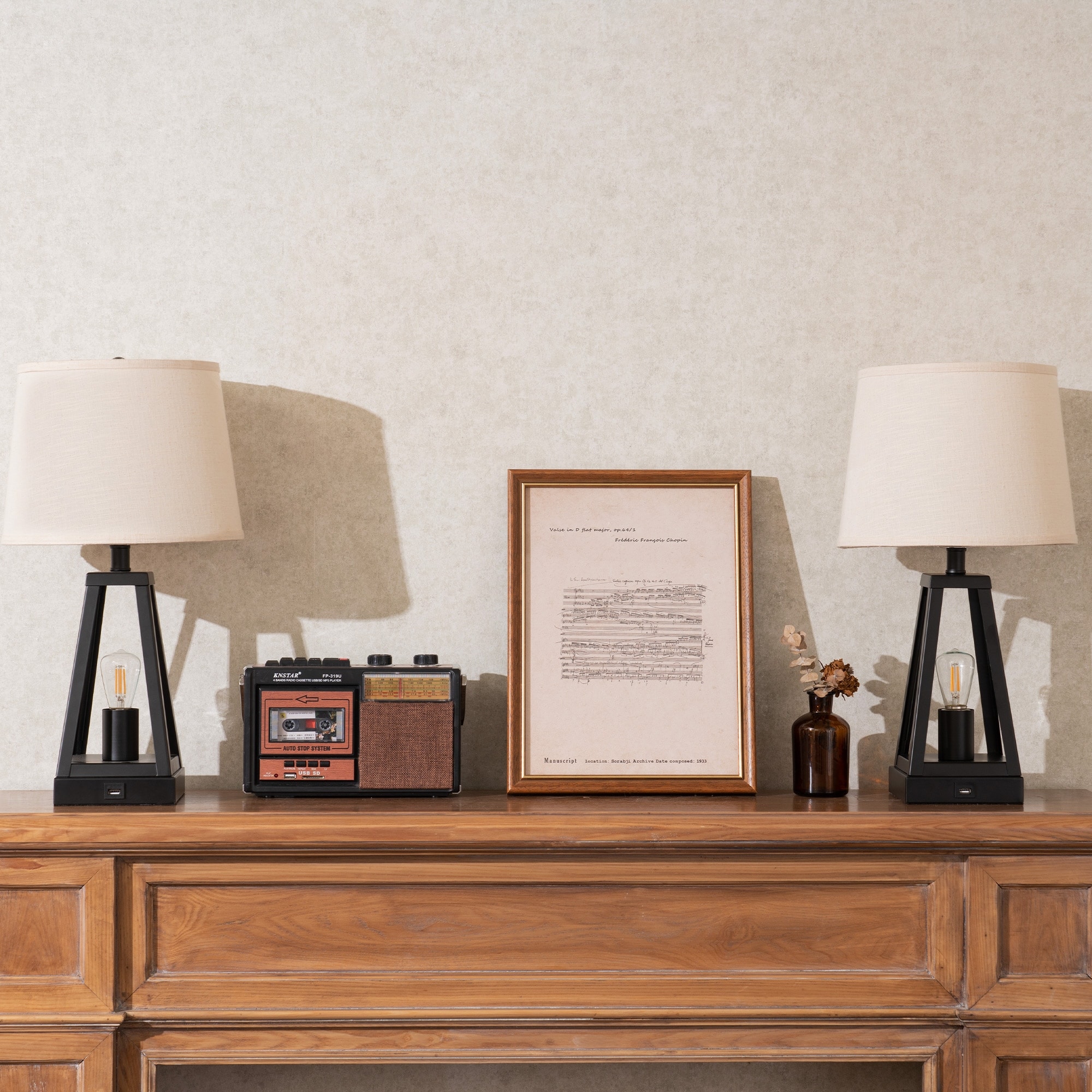 CO-Z 21-inch 2-light Table Lamp w USB Port (Set of 2) - Mycitystee