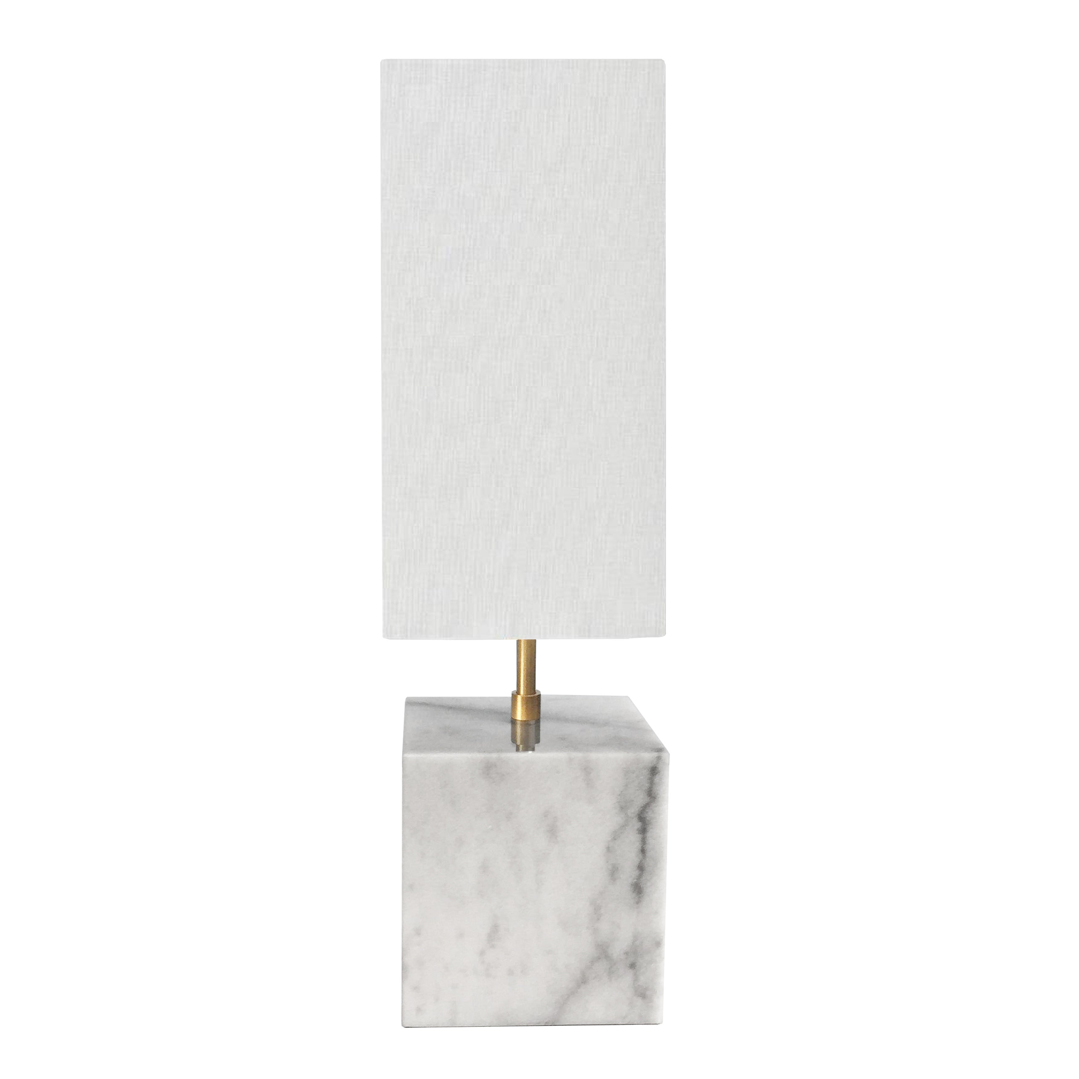 Dainolite Todd Modern and Contemporary 1 Light Incandescent Table Lamp， White / Aged Brass White Shade - Mycitystee