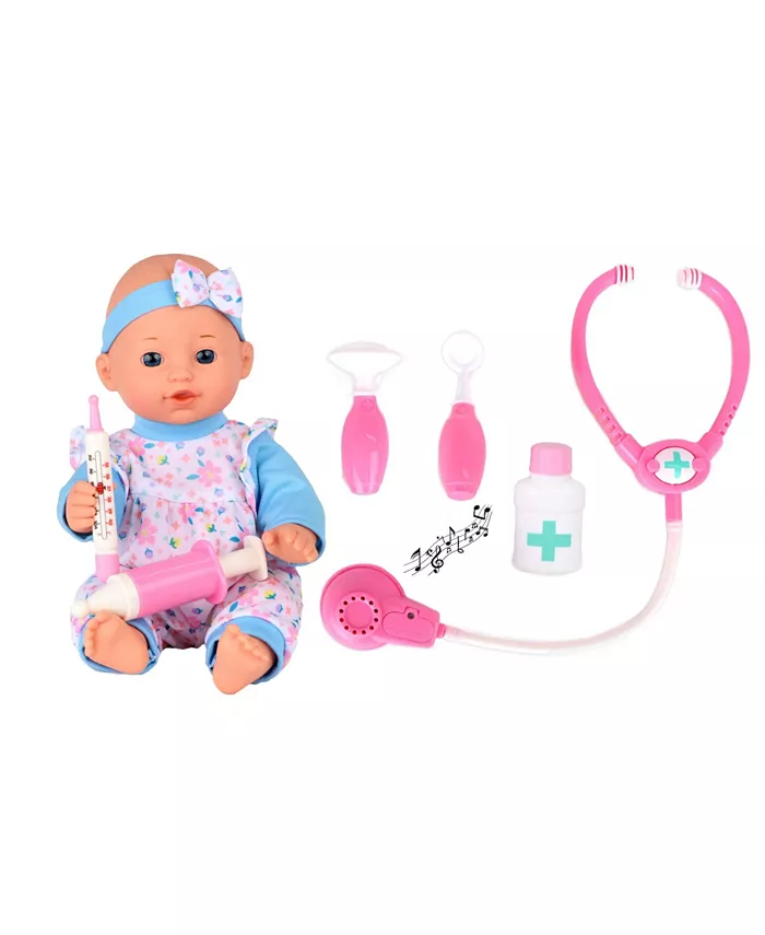 Ozbozz Dream Collection Toy Baby Doll with Medical Set in Gift Box， 12