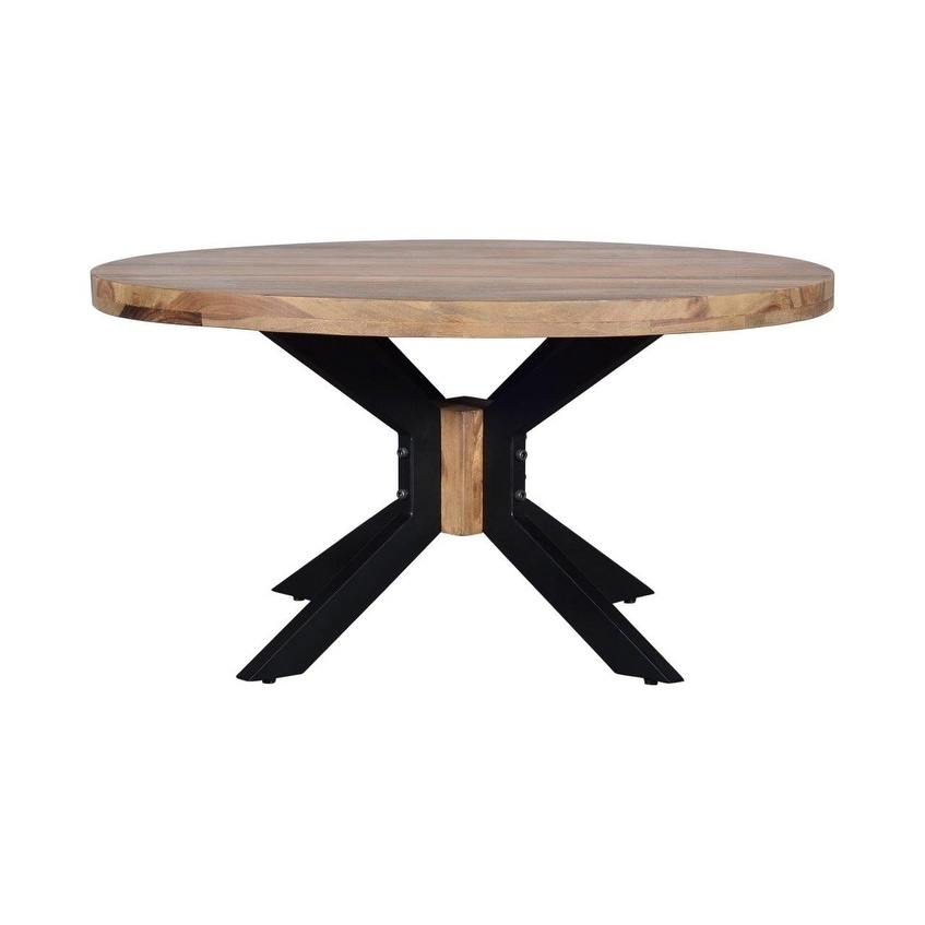 ROOT Sheesham Wood Round Coffee Table - Mycitystee