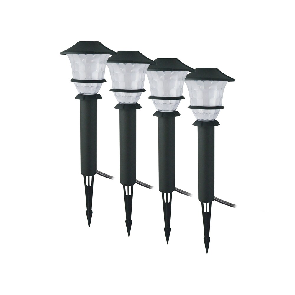 Living Accents A-K4LVPM-40-75 LED Low Voltage Pathway Light And Spot Light Kit， Black， 4.8 Watts - Mycitystee