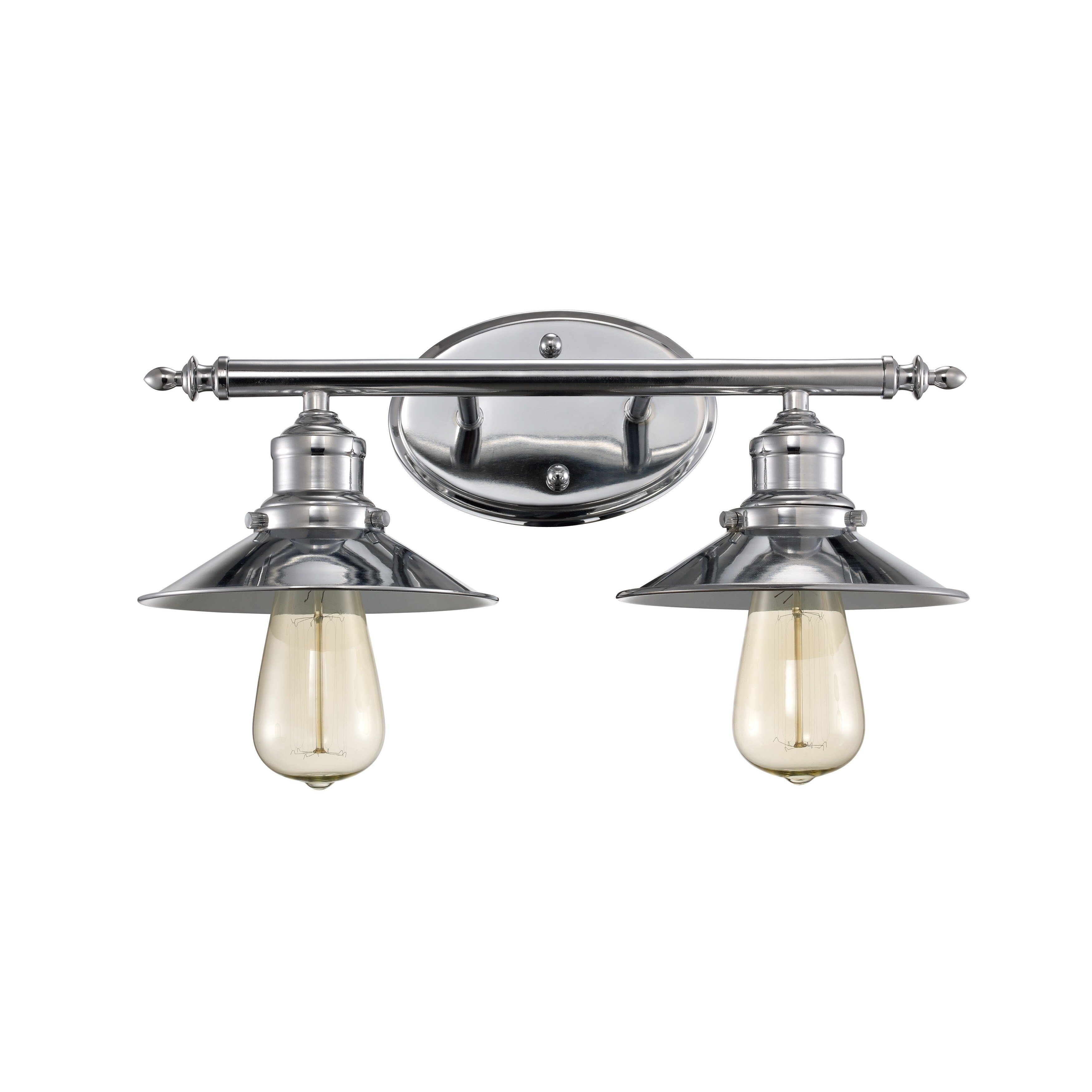 Griswald Polished Chrome 2-light Vanity Bar - Mycitystee