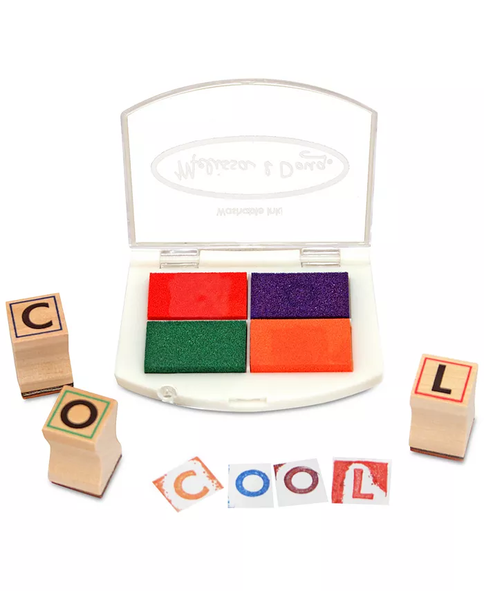 Melissa and Doug Melissa and  Doug Kids Toys， Kids Alphabet Block Stamp Set - Mycitystee