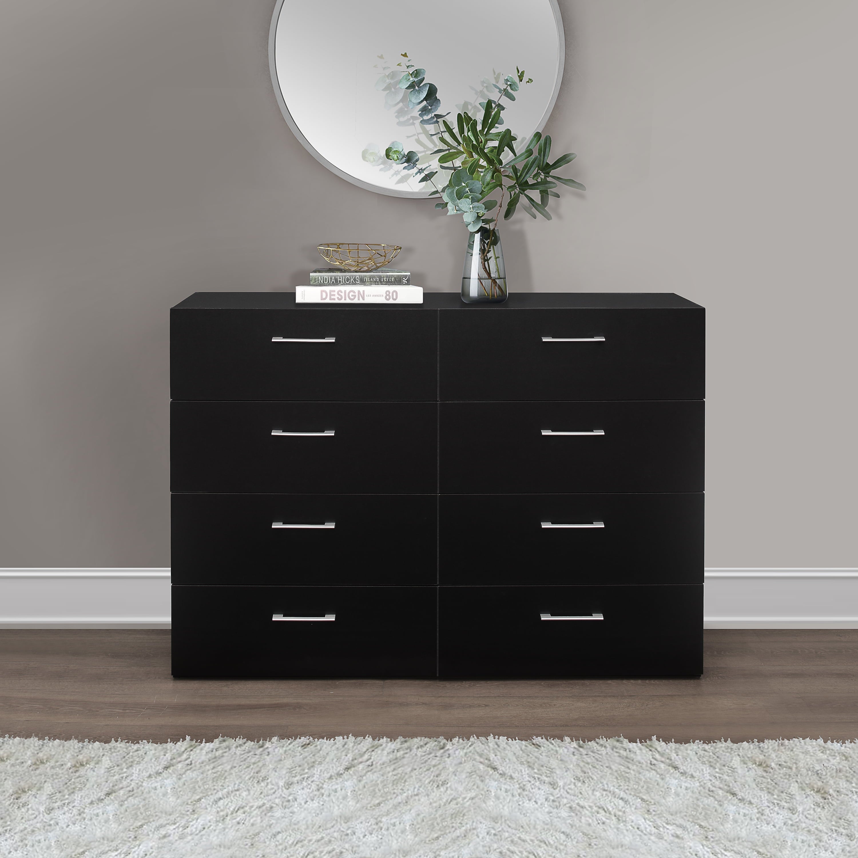 Lundy 8-Drawer Dresser， Black - - 37236383 - Mycitystee