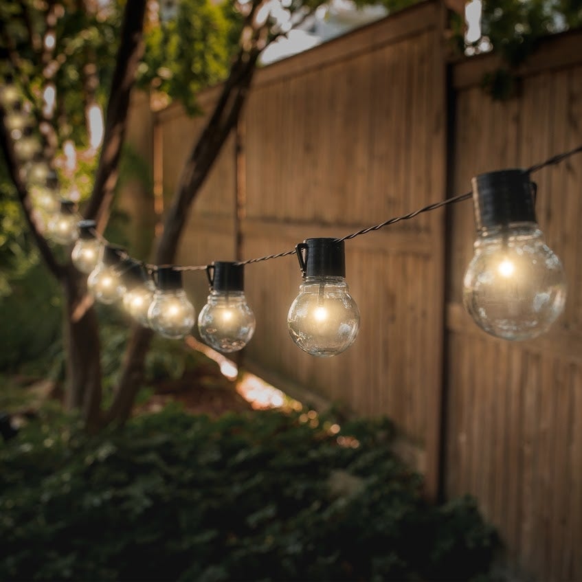 SOCIALITE Solar Powered LED Patio Bulb String Lights - 2 Pack - 20 feet - Mycitystee