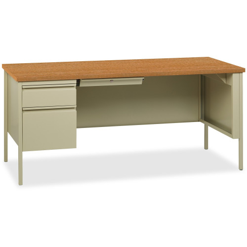 Lorell Fortress Series Left-Pedestal Desk (60917) - Mycitystee