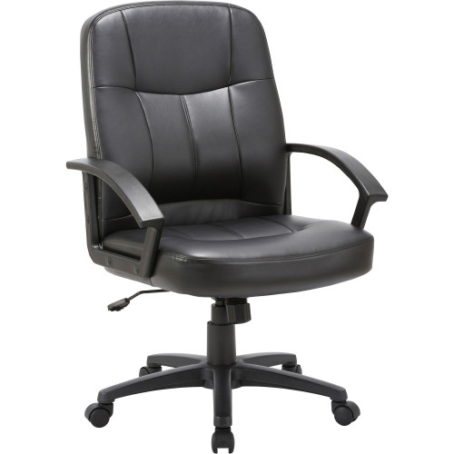 Lorell Chadwick Managerial Leather Mid-Back Chair (60121) - Mycitystee