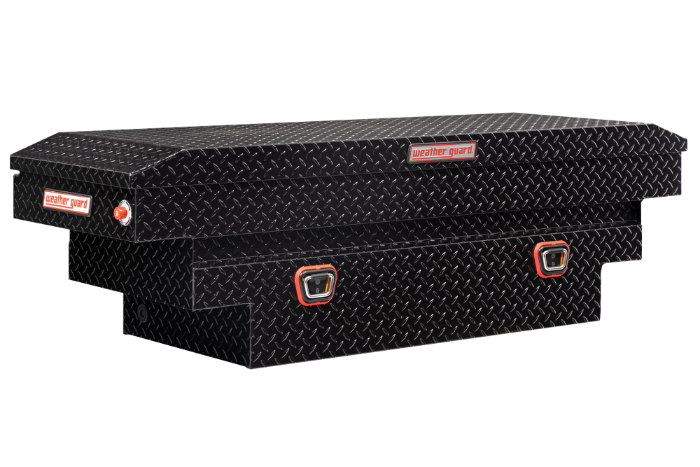 Weather Guard Saddle Truck Tool Box Aluminum Compact Deep Gloss Black - Mycitystee