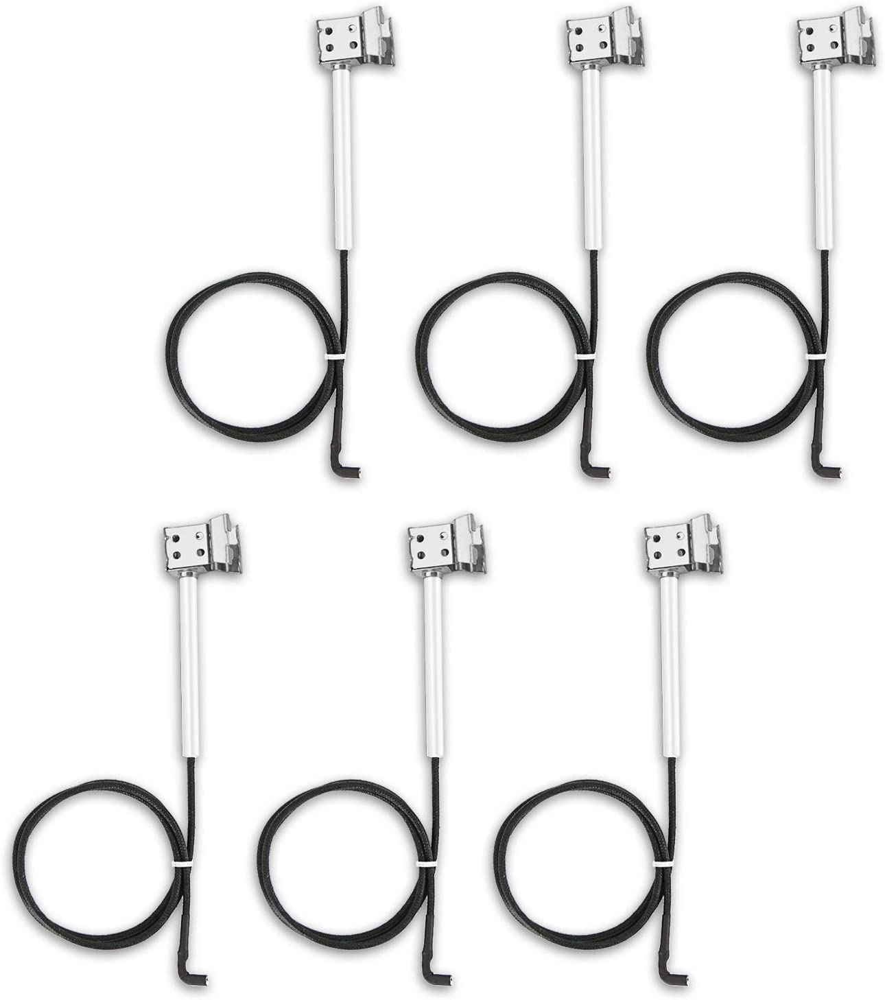 Ignition Ceramic Electrode Igniters 6pcs Kit for Nexgrill 720-0896, 720-0896B, 720-0896C, 720-0896E, 720-0896X 6 Burner Grills - Mycitystee