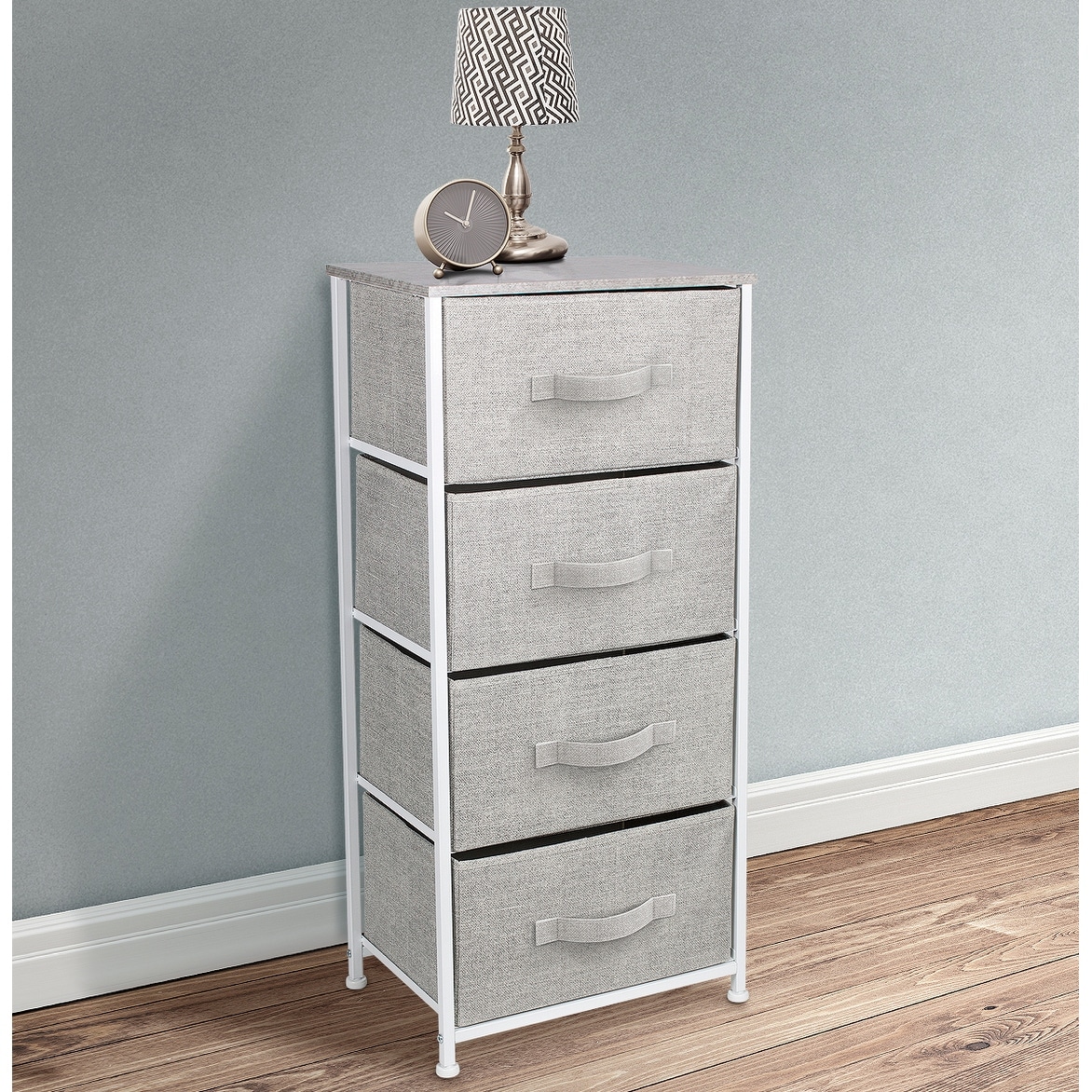 4 Drawers Chest Dresser Grey - - 30826484 - Mycitystee