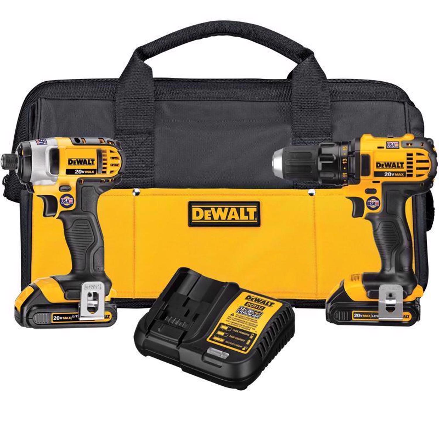 DeWalt 20V MAX Cordless Brushed 2 Tool Combo Kit - Mycitystee