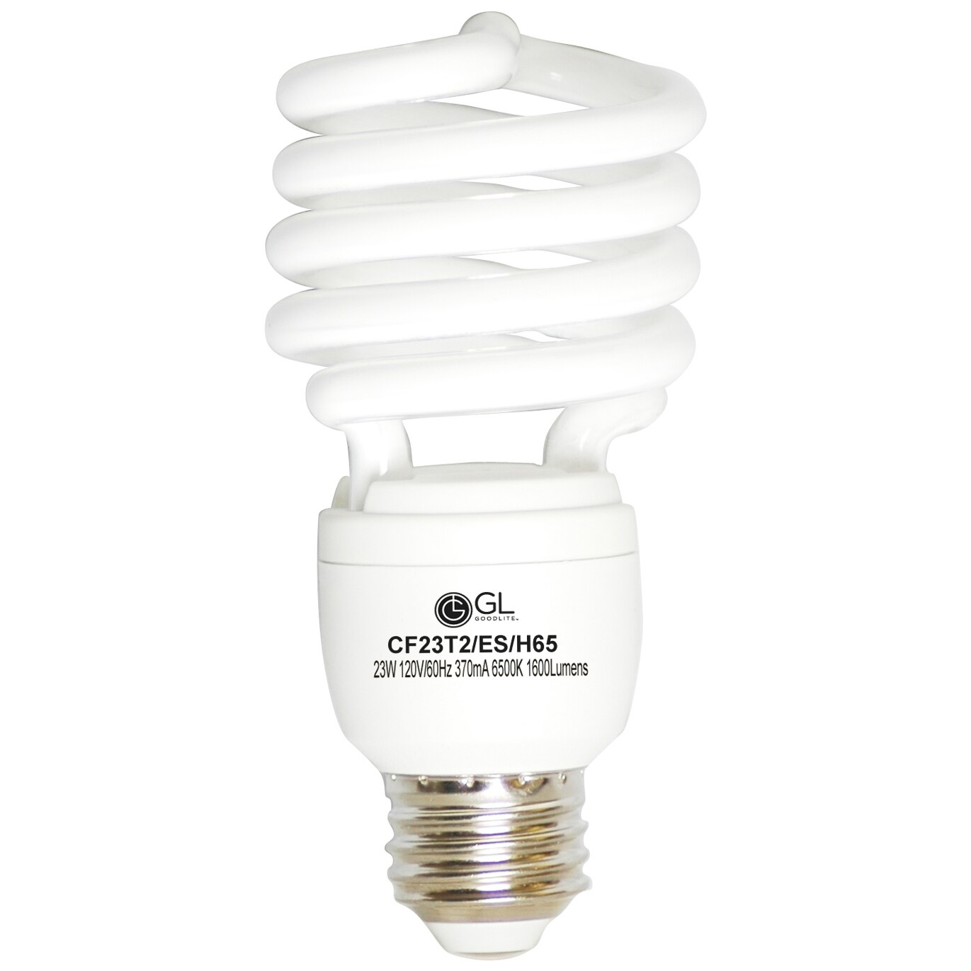 Goodlite 23-Watt CFL 100 Watt Replacement 1600-Lumen T2 Spiral Light Bulb， Cool White 4100k (25 Pk) - Mycitystee