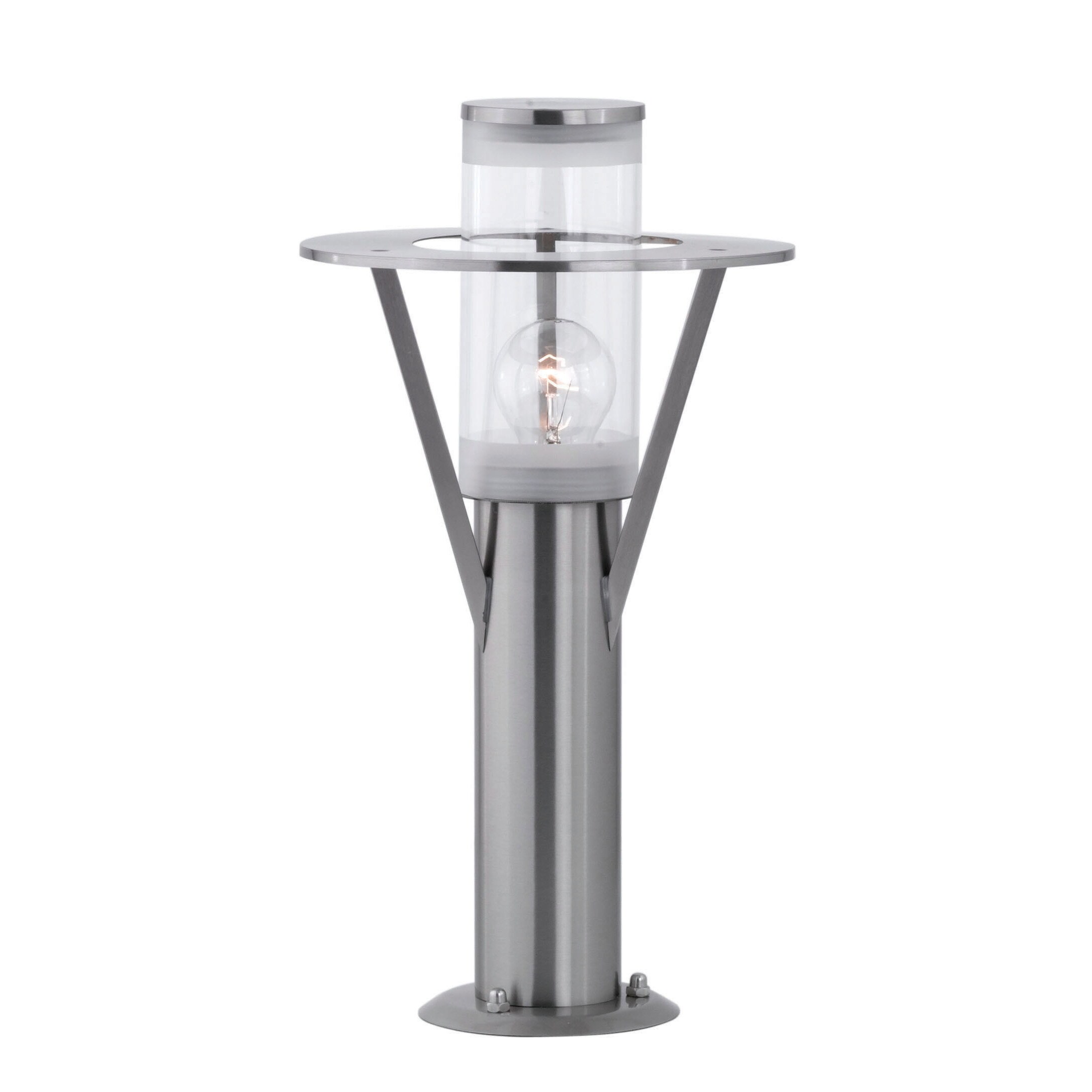Eglo Belfast 1-light Stainless Steel Outdoor Path Light with Clear Glass - Mycitystee