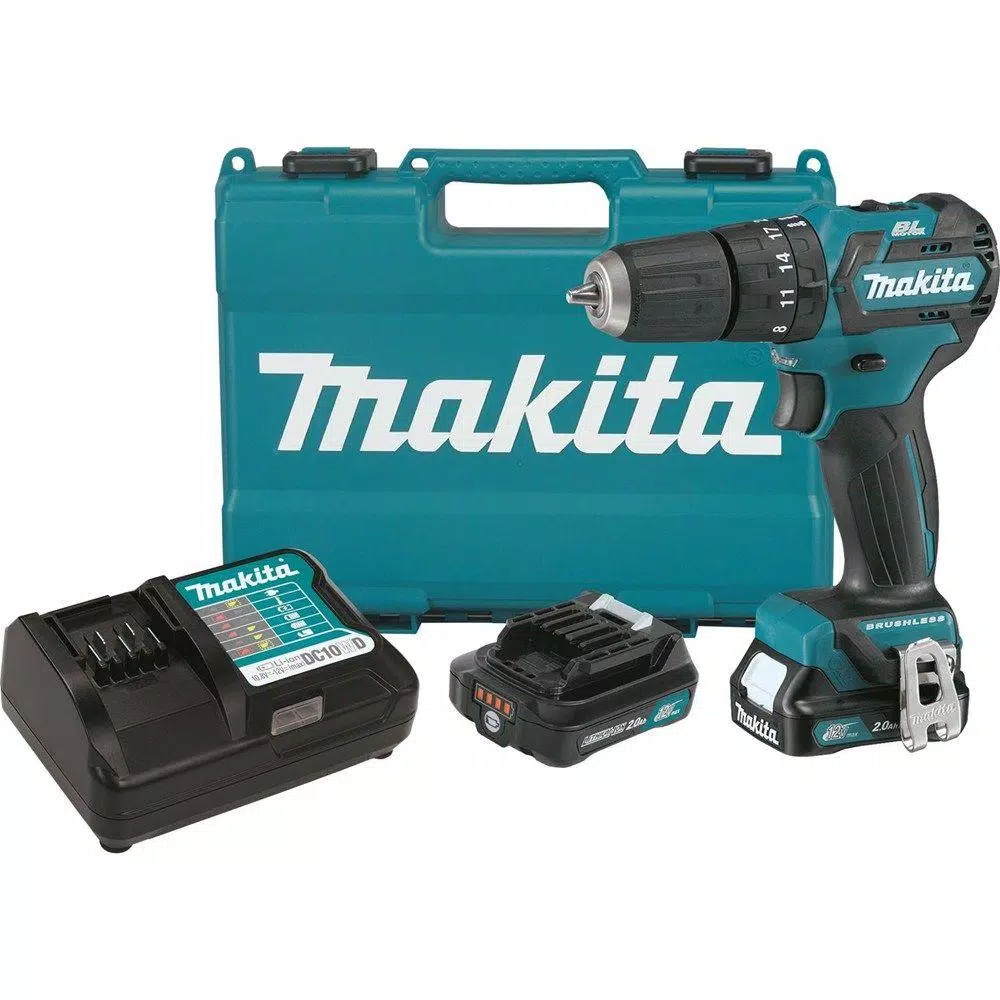 Makita 12-Volt Max CXT Lithium-Ion 3/8 in. Brushless Cordless Hammer Driver-Drill Kit w/ (2) Batteries(2Ah)， Charger， Hard Case and#8211; XDC Depot - Mycitystee