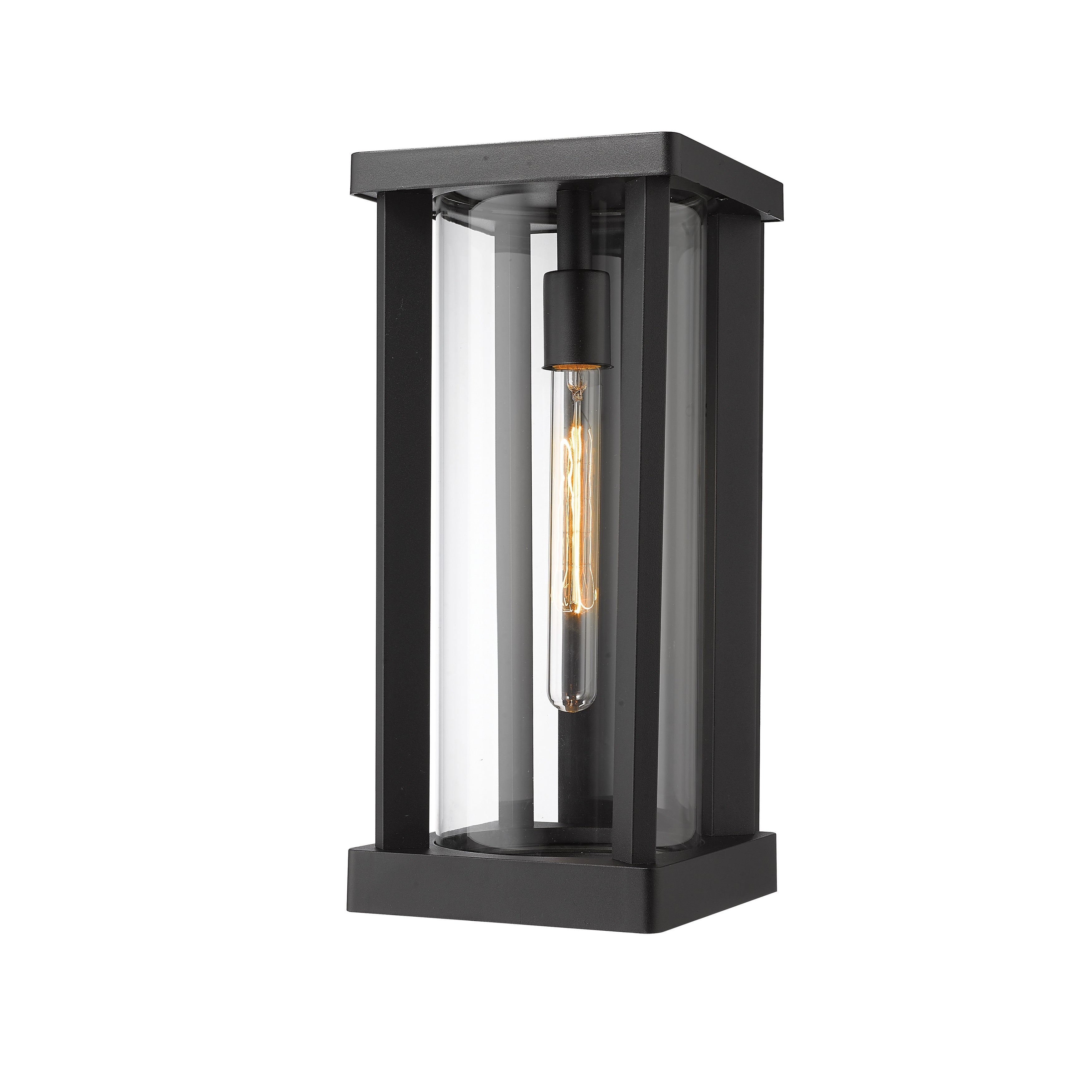 Glenwood 1 Light Outdoor Wall Sconce - Black - Mycitystee