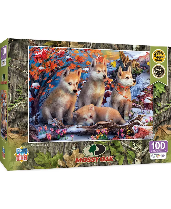 MasterPieces Puzzles Mossy Oak - The Young Pack 100 Piece Kids Jigsaw Puzzle - Mycitystee
