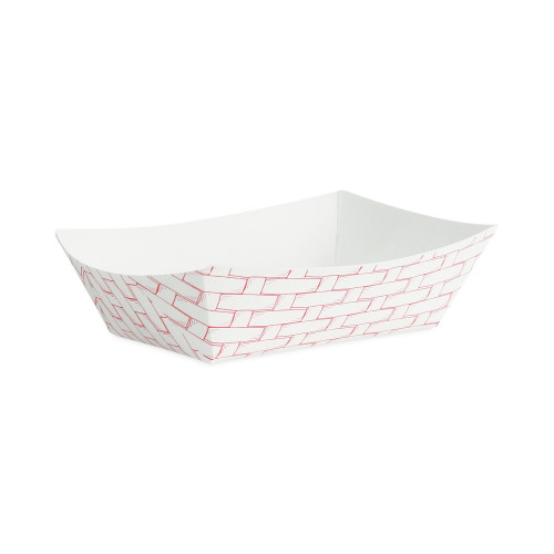 Boardwalk Paper Food Baskets， 0.5 lb Capacity， Red/White， 1，000/Carton (30LAG050) - Mycitystee