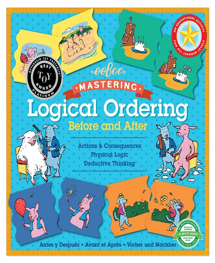 Eeboo Mastering Logical Ordering Before and After 48 Piece Set - Mycitystee
