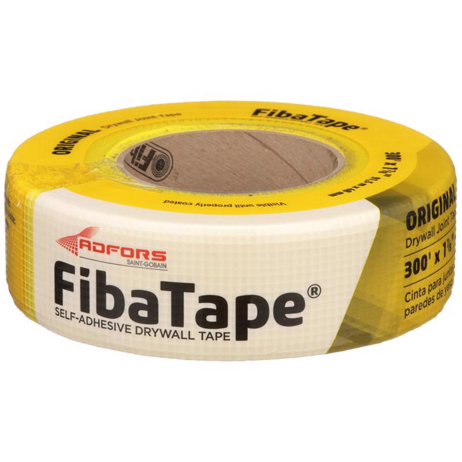 Saint-Gobain ADFORS FibaTape 300 ft. L X 1-7/8 in. W Fiberglass Mesh Yellow Self Adhesive Drywall Jo - Mycitystee