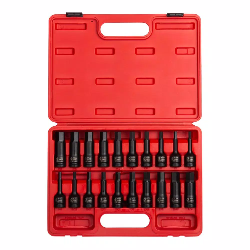 SUNEX TOOLS 1/4 in. Drive SAE and Metric Impact Socket Set (20-Piece) and#8211; XDC Depot - Mycitystee