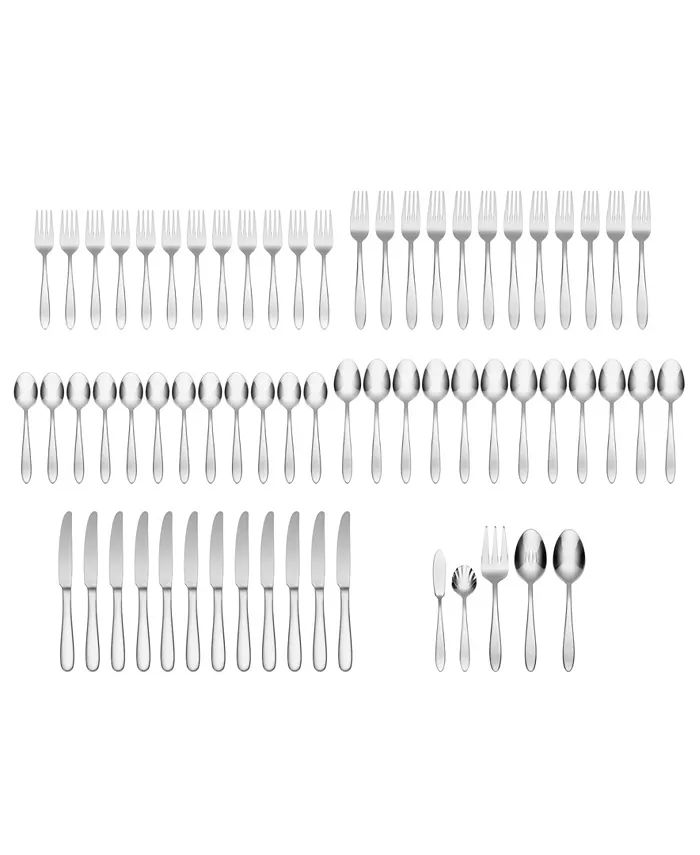Oneida Mooncrest 65 Piece Everyday Flatware Set， Service For 12 - Mycitystee