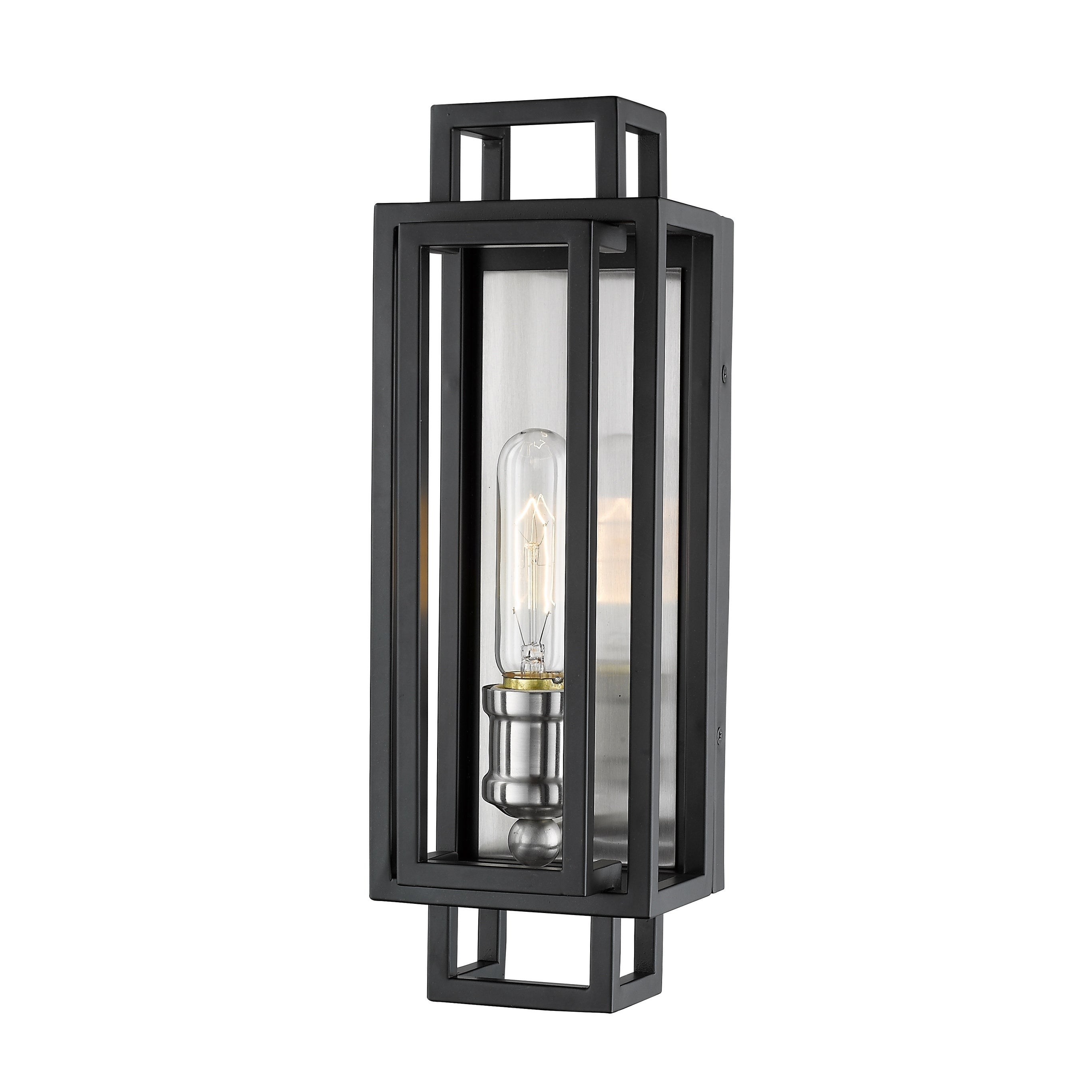 Titania 1 Light Wall Sconce - Black + Brushed Nickel - Mycitystee