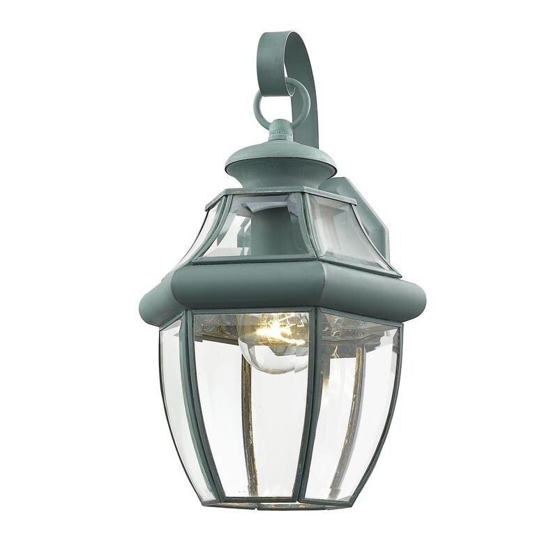 Livex Lighting Monterey Verdigris Brass 1-light Outdoor Wall Lantern - Mycitystee